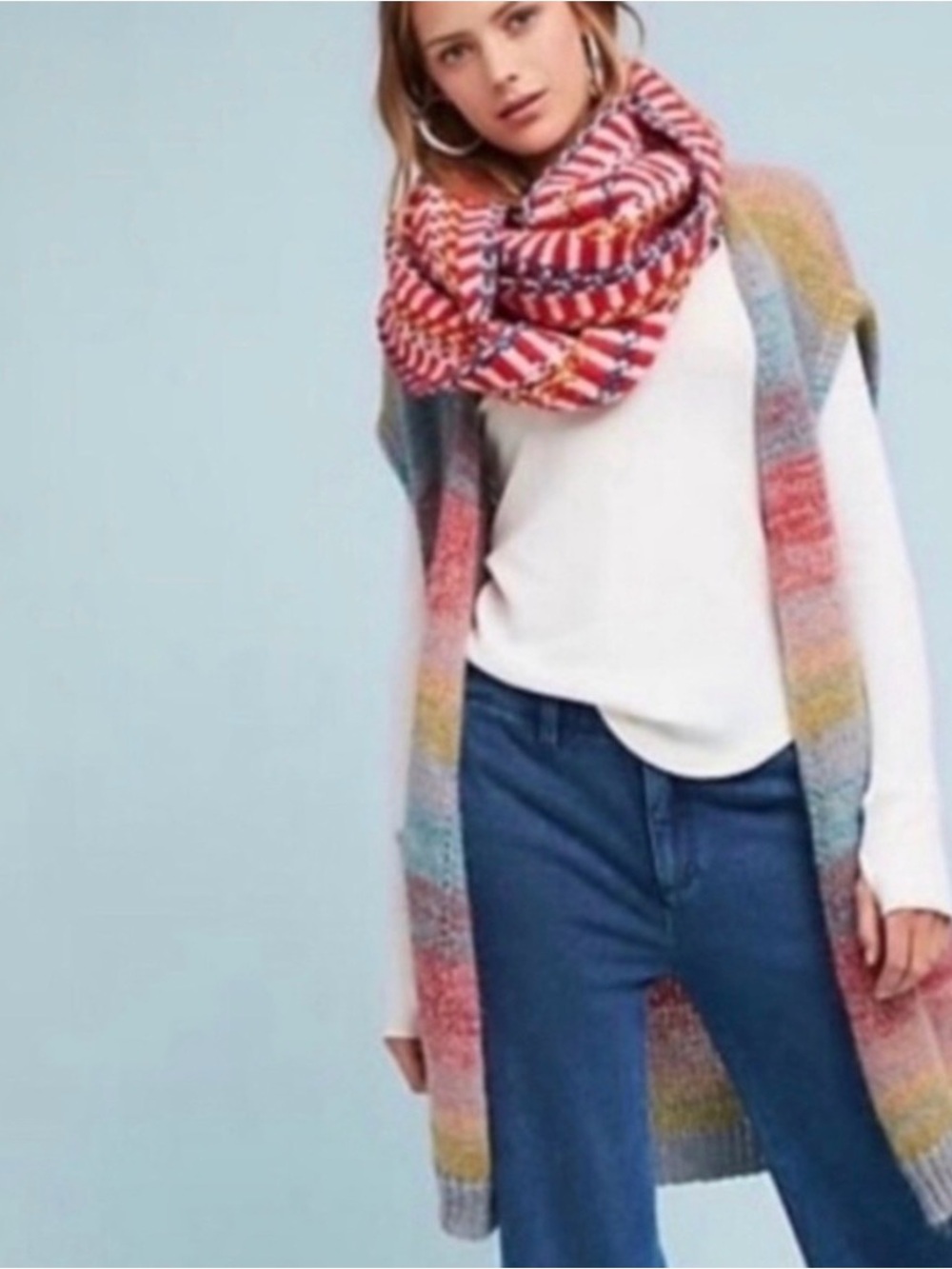 Anthropologie Moth Rinda Duster Multicolor Cardigan Size M/L